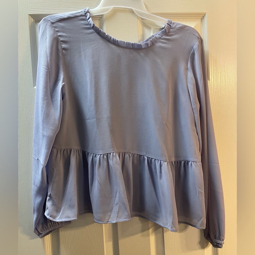 NWT Loft Outlet Lilac Long Sleeve Blouse